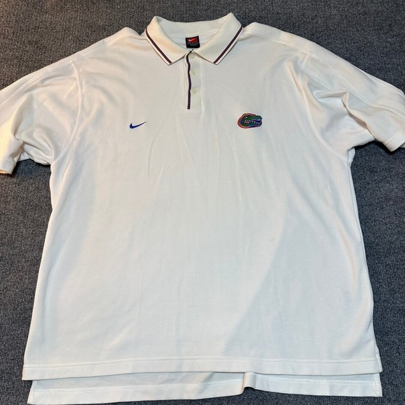 Nike Other - Nike Team Florida Gators Polo Shirt Mens XXL White Short Sleeve Embroidered NCAA